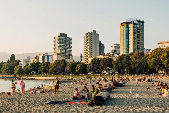 People at English Bay Beach